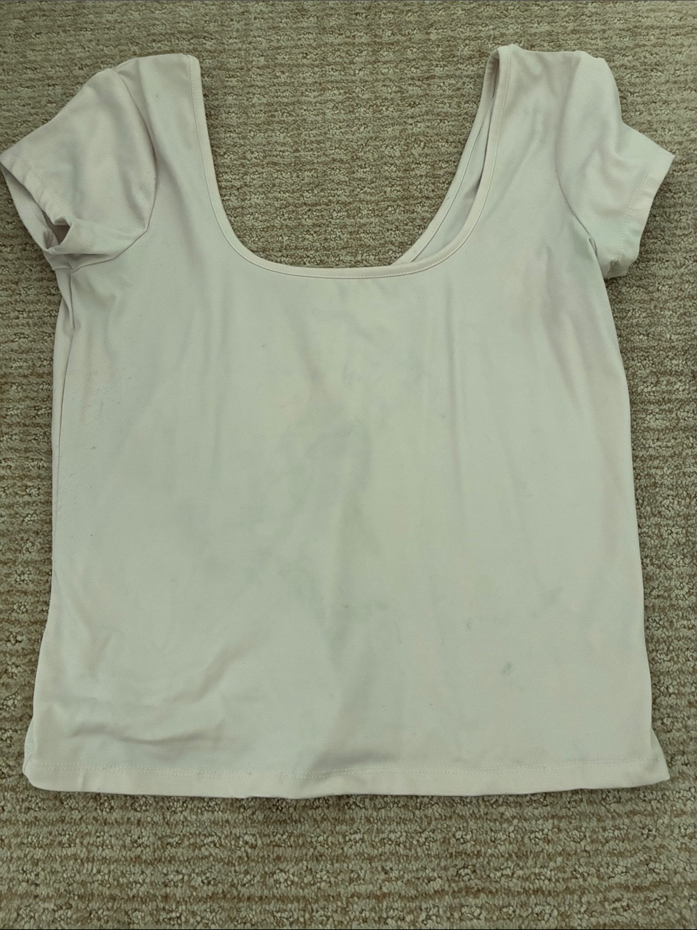 Cotton On Light Pink Scoop Neck Short Sleeve Top